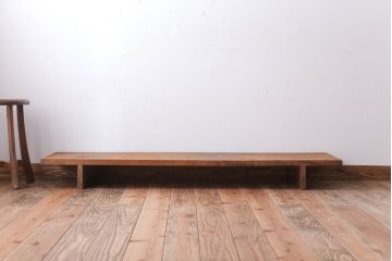 アンティーク家具　和製アンティーク　古い木が味わい深い天板一枚板の裁ち板(3)