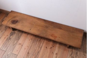 アンティーク家具　和製アンティーク　古い木が味わい深い天板一枚板の裁ち板(3)