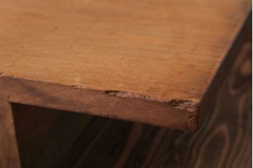 アンティーク家具　和製アンティーク　古い木が味わい深い天板一枚板の裁ち板(3)