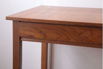 アンティーク家具　アンティーク　シンプルな古い木の片袖机(デスク)
