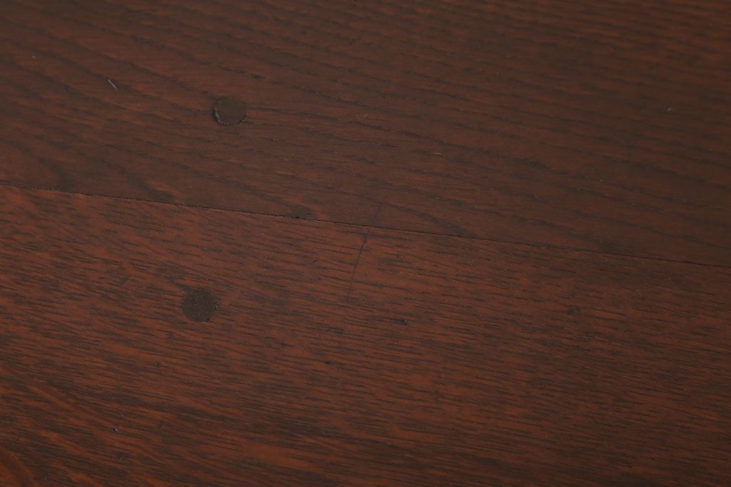 アンティーク家具　和製アンティーク　古いナラ材のおしゃれな片袖机(デスク)