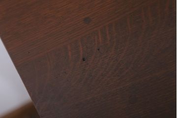 アンティーク家具　和製アンティーク　古いナラ材のおしゃれな片袖机(デスク)