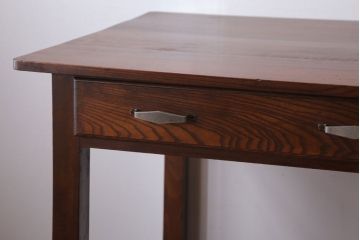 アンティーク家具　和製アンティーク　古いナラ材のおしゃれな片袖机(デスク)