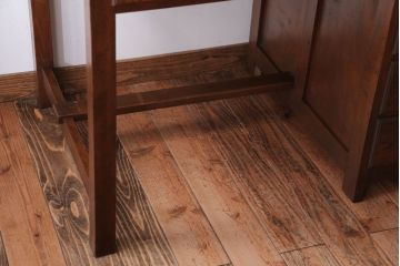 アンティーク家具　和製アンティーク　古いナラ材のおしゃれな片袖机(デスク)