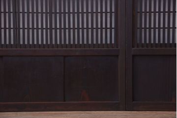 古民具・骨董　裏障子付き!モダンなアンティーク格子戸4枚セット