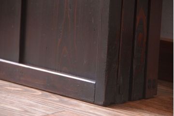 古民具・骨董　裏障子付き!モダンなアンティーク格子戸4枚セット