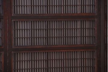 古民具・骨董　裏障子付き!モダンなアンティーク格子戸4枚セット