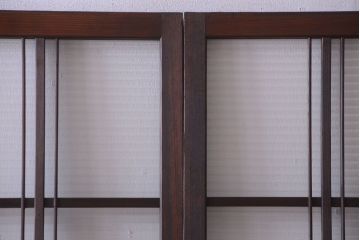 和製アンティーク　モールガラス入り!レトロな引き戸2枚セット(1)