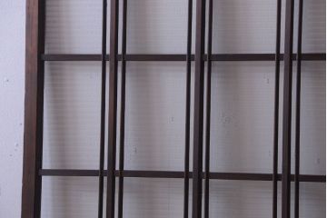 和製アンティーク　モールガラス入り!レトロな引き戸2枚セット(1)