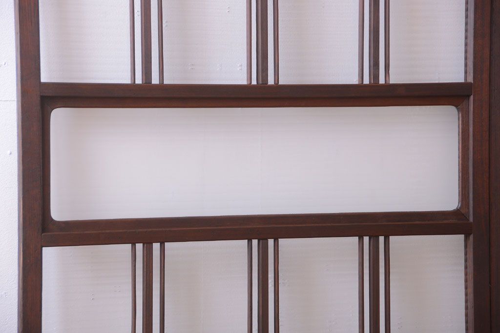 和製アンティーク　モールガラス入り!レトロな引き戸2枚セット(1)