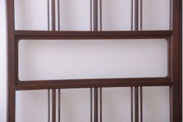 和製アンティーク　モールガラス入り!レトロな引き戸2枚セット(1)