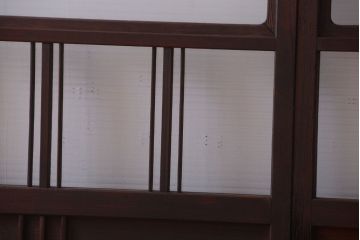 和製アンティーク　モールガラス入り!レトロな引き戸2枚セット(1)