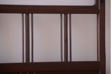 和製アンティーク　モールガラス入り!レトロな引き戸2枚セット(1)