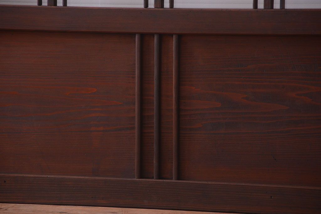 和製アンティーク　モールガラス入り!レトロな引き戸2枚セット(1)