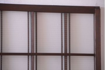 和製アンティーク　モールガラス入り!レトロな引き戸2枚セット(1)