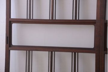 和製アンティーク　モールガラス入り!レトロな引き戸2枚セット(1)