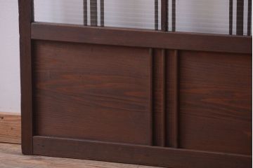 和製アンティーク　モールガラス入り!レトロな引き戸2枚セット(1)