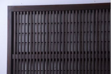 古民具・骨董　モダンなガラス帯格子戸2枚セット