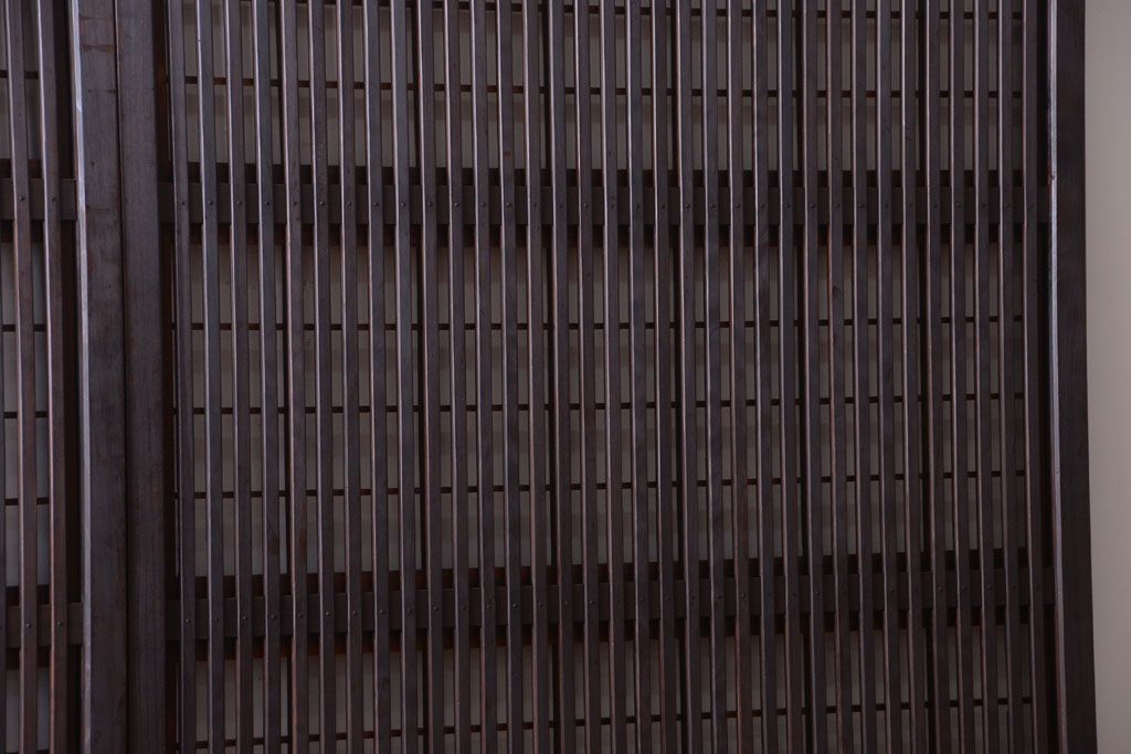 古民具・骨董　モダンなガラス帯格子戸2枚セット