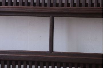 古民具・骨董　モダンなガラス帯格子戸2枚セット