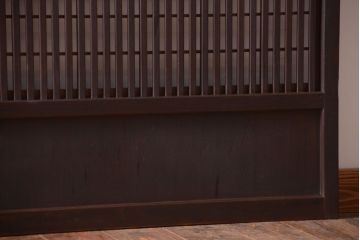 古民具・骨董　モダンなガラス帯格子戸2枚セット