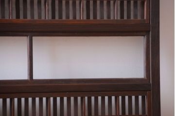 古民具・骨董　モダンなガラス帯格子戸2枚セット