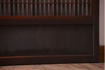 古民具・骨董　モダンなガラス帯格子戸2枚セット