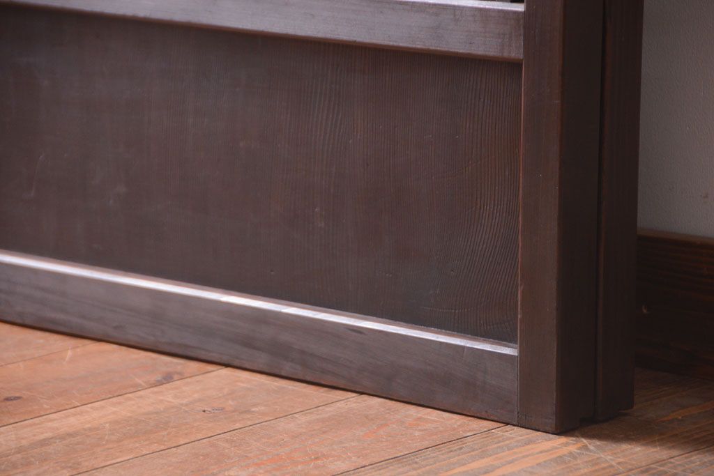 古民具・骨董　モダンなガラス帯格子戸2枚セット