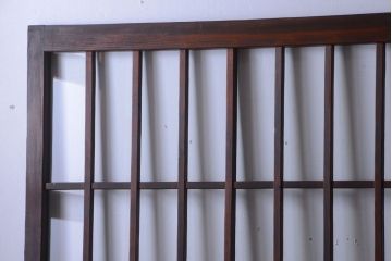 アンティーク　古い木製のレトロなガラス戸2枚セット