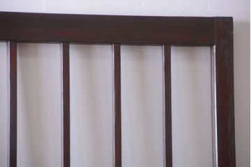 アンティーク　古い木製のレトロなガラス戸2枚セット