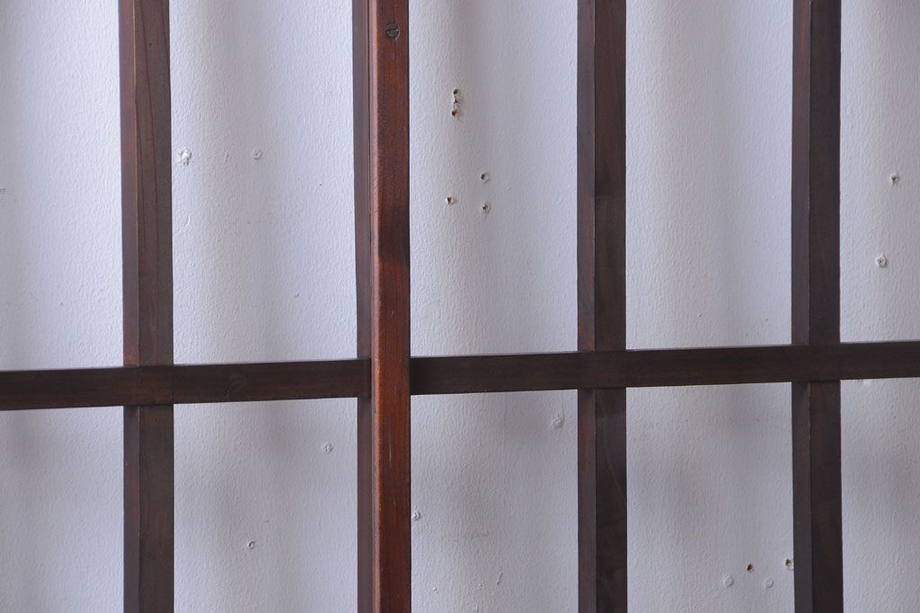 アンティーク　古い木製のレトロなガラス戸2枚セット