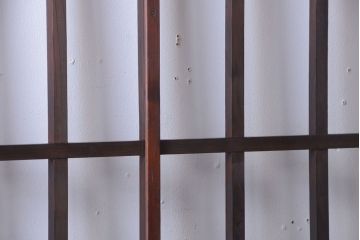 アンティーク　古い木製のレトロなガラス戸2枚セット