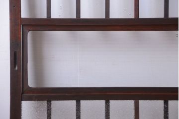 アンティーク　古い木製のレトロなガラス戸2枚セット