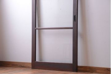 和製アンティーク　古い木製のシンプルな引き戸