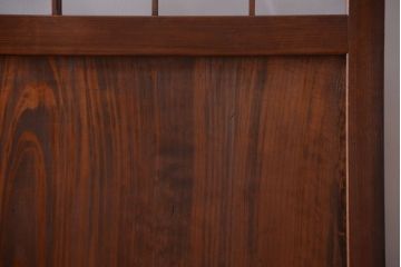 古民具・骨董　古い木のアンティーク升目格子ガラス戸