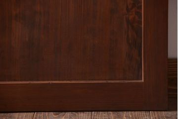 古民具・骨董　古い木のアンティーク升目格子ガラス戸