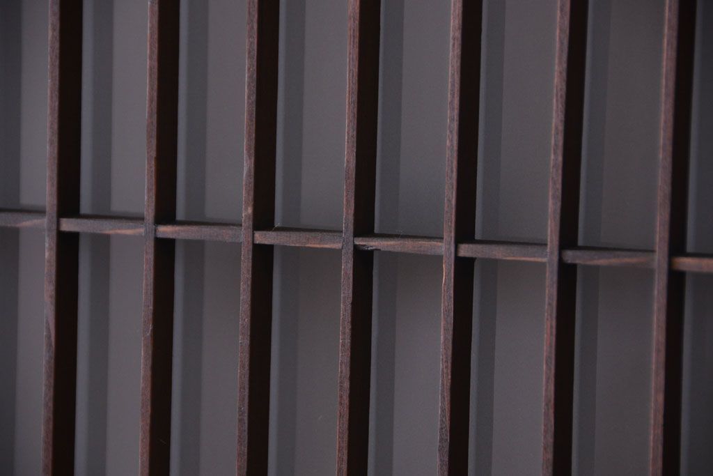 古民具・骨董　高級品!上質な組子すりガラス戸2枚セット