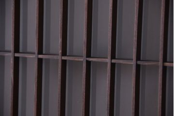 古民具・骨董　高級品!上質な組子すりガラス戸2枚セット