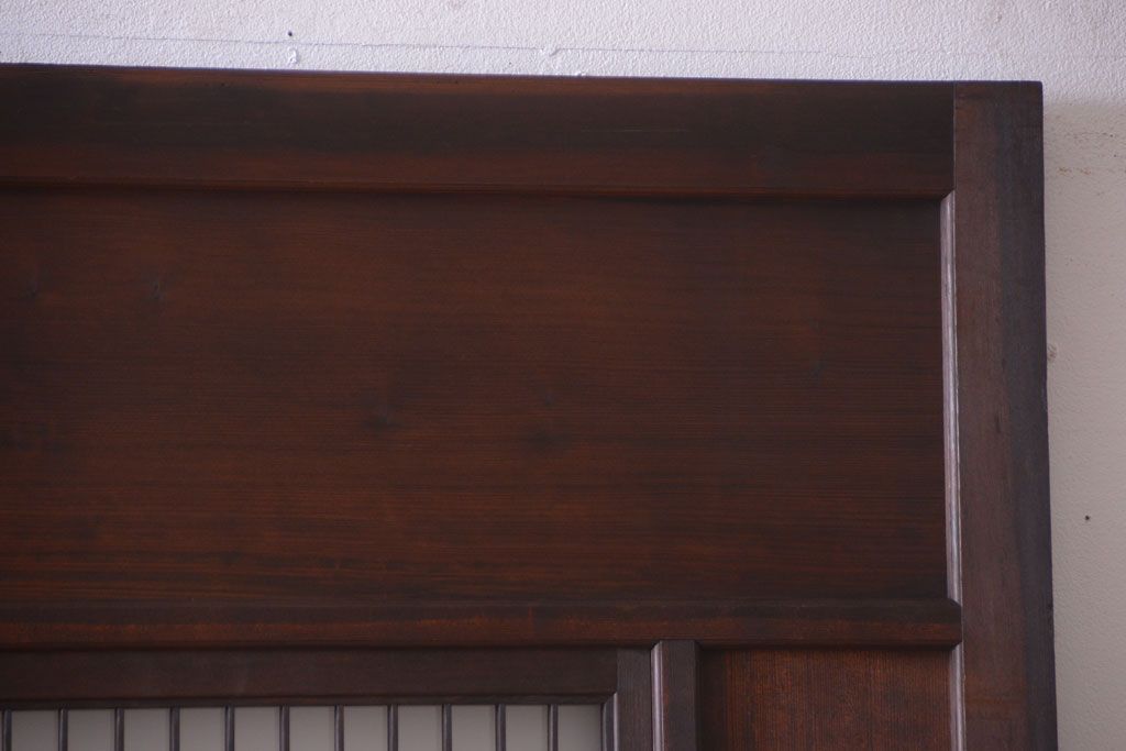 古民具・骨董　高級品!上質な組子すりガラス戸2枚セット