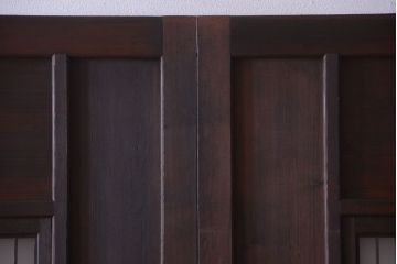 古民具・骨董　高級品!上質な組子すりガラス戸2枚セット