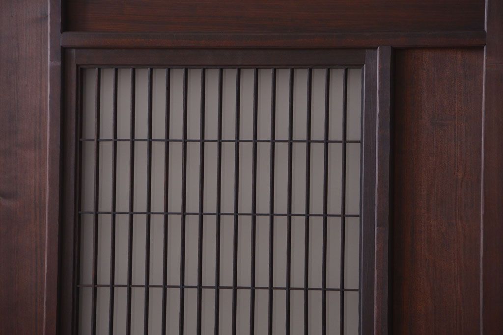 古民具・骨董　高級品!上質な組子すりガラス戸2枚セット