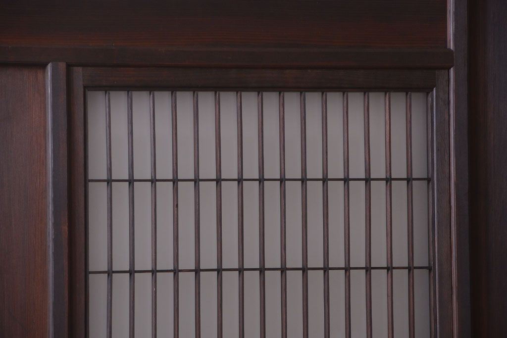 古民具・骨董　高級品!上質な組子すりガラス戸2枚セット