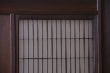 古民具・骨董　高級品!上質な組子すりガラス戸2枚セット