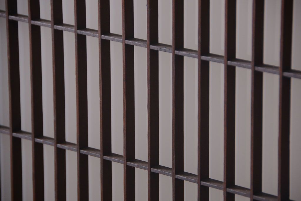 古民具・骨董　高級品!上質な組子すりガラス戸2枚セット