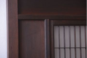 古民具・骨董　高級品!上質な組子すりガラス戸2枚セット