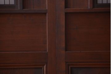 古民具・骨董　高級品!上質な組子すりガラス戸2枚セット