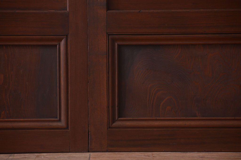 古民具・骨董　高級品!上質な組子すりガラス戸2枚セット