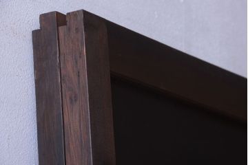 古民具・骨董　高級品!上質な組子すりガラス戸2枚セット