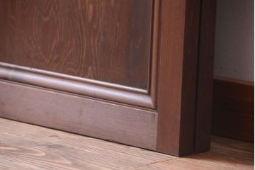 古民具・骨董　高級品!上質な組子すりガラス戸2枚セット