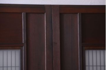 古民具・骨董　高級品!上質な組子すりガラス戸2枚セット